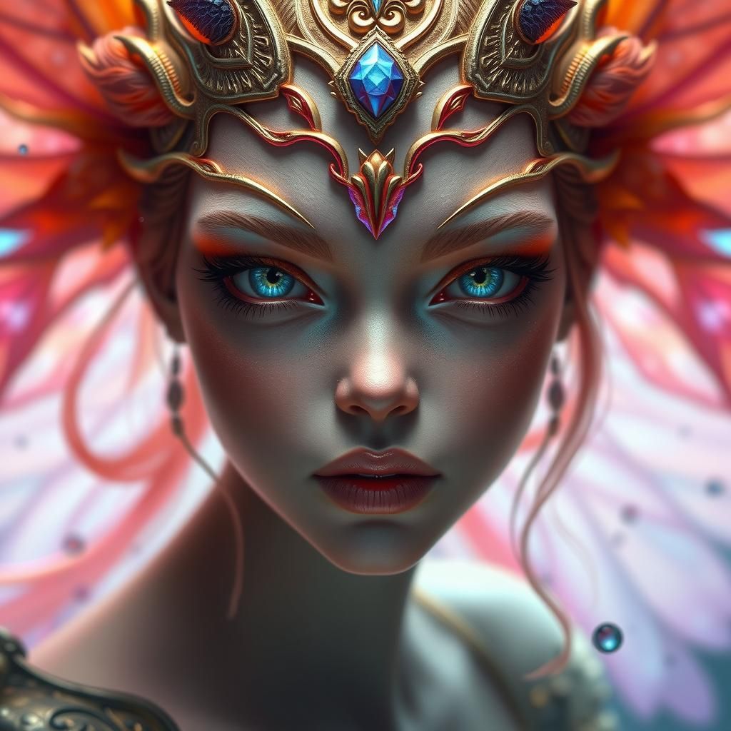 Detailed Fairy Face in a Matte Painting Style