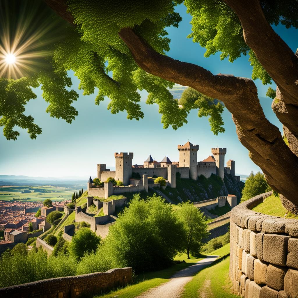 Carcassonne Medieval Fortress in Southern France: Landscape ...