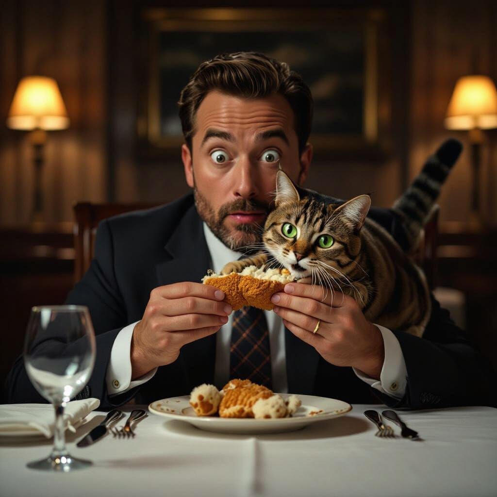 Man Bites Toy, Cat Appears: Cinematic Still