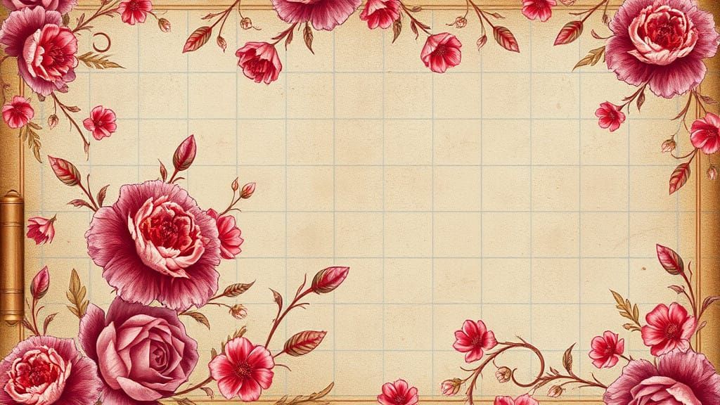 Floral Fantasy Journal in Vintage Style