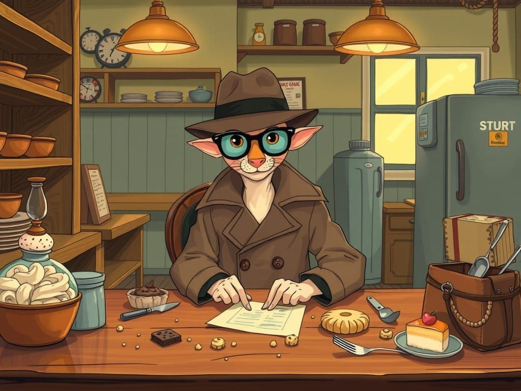 Whimsical Dessert Spy in a Vintage Bakery