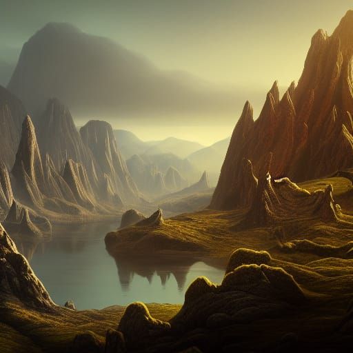 Fantastical Wales: Detailed Matte Painting in Deep Color