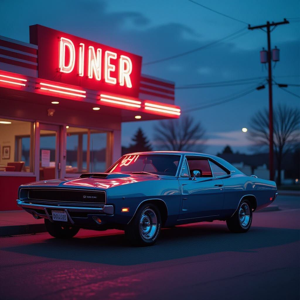 Gleaming 1969 Dodge Charger by Neon Diner