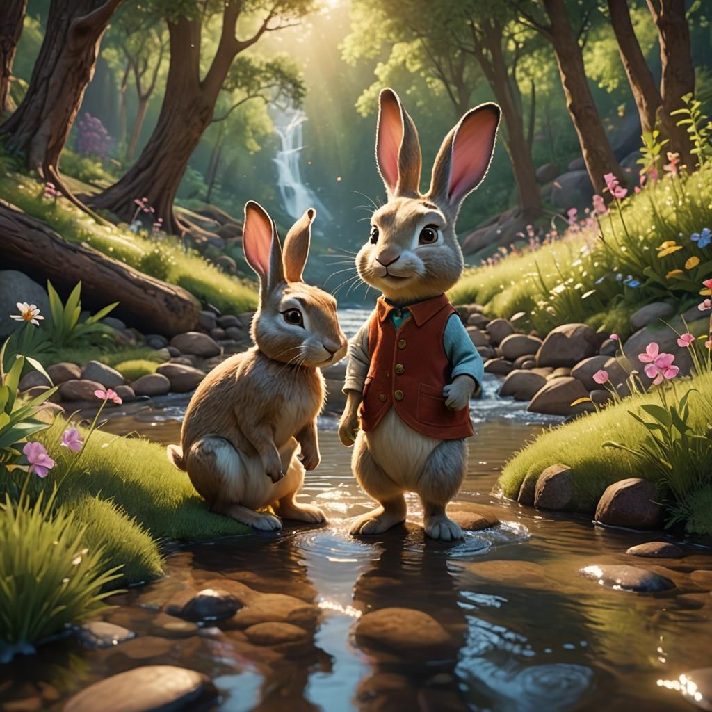 Velveteen Rabbit Meets Real Rabbit: Pixar-Style 3D Art