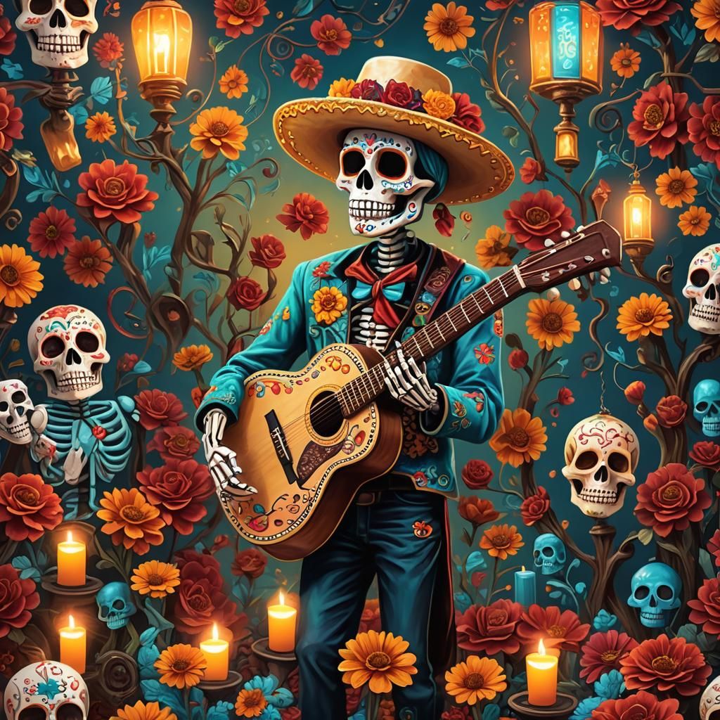 Day of the Dead Sugar Skull Art
