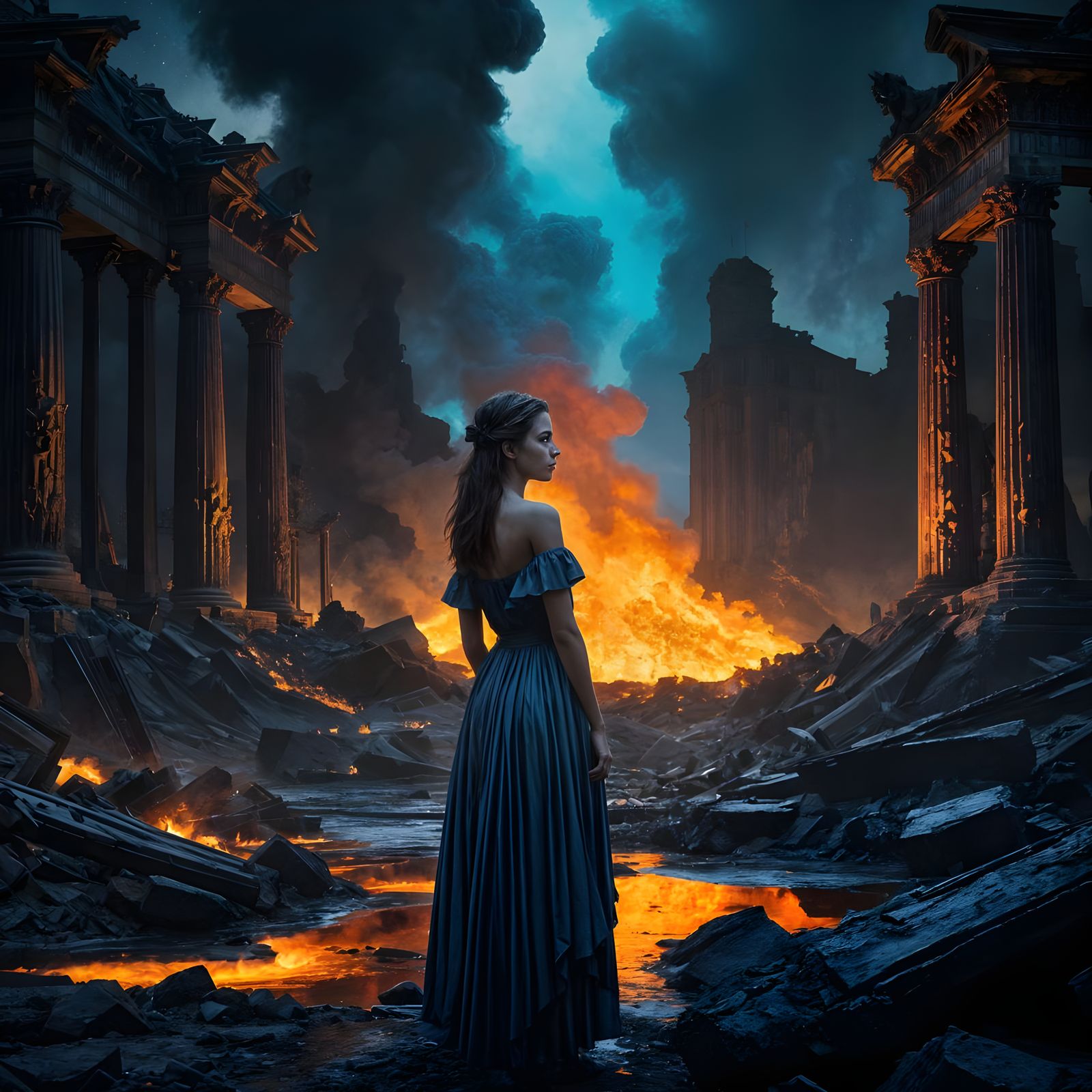 Burning Truth Revealed in Vibrant Abstract Art