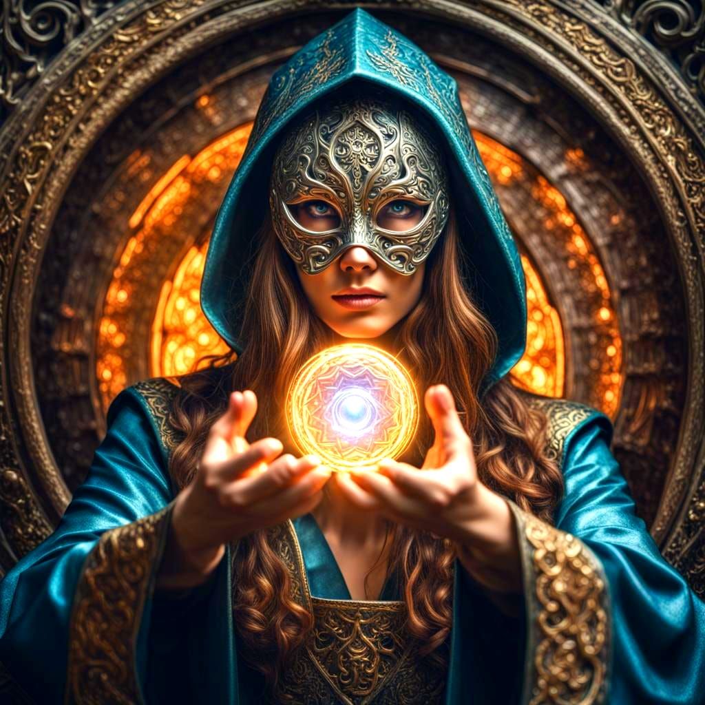 Wizard Opens Portal Wearing Mask of Eternity