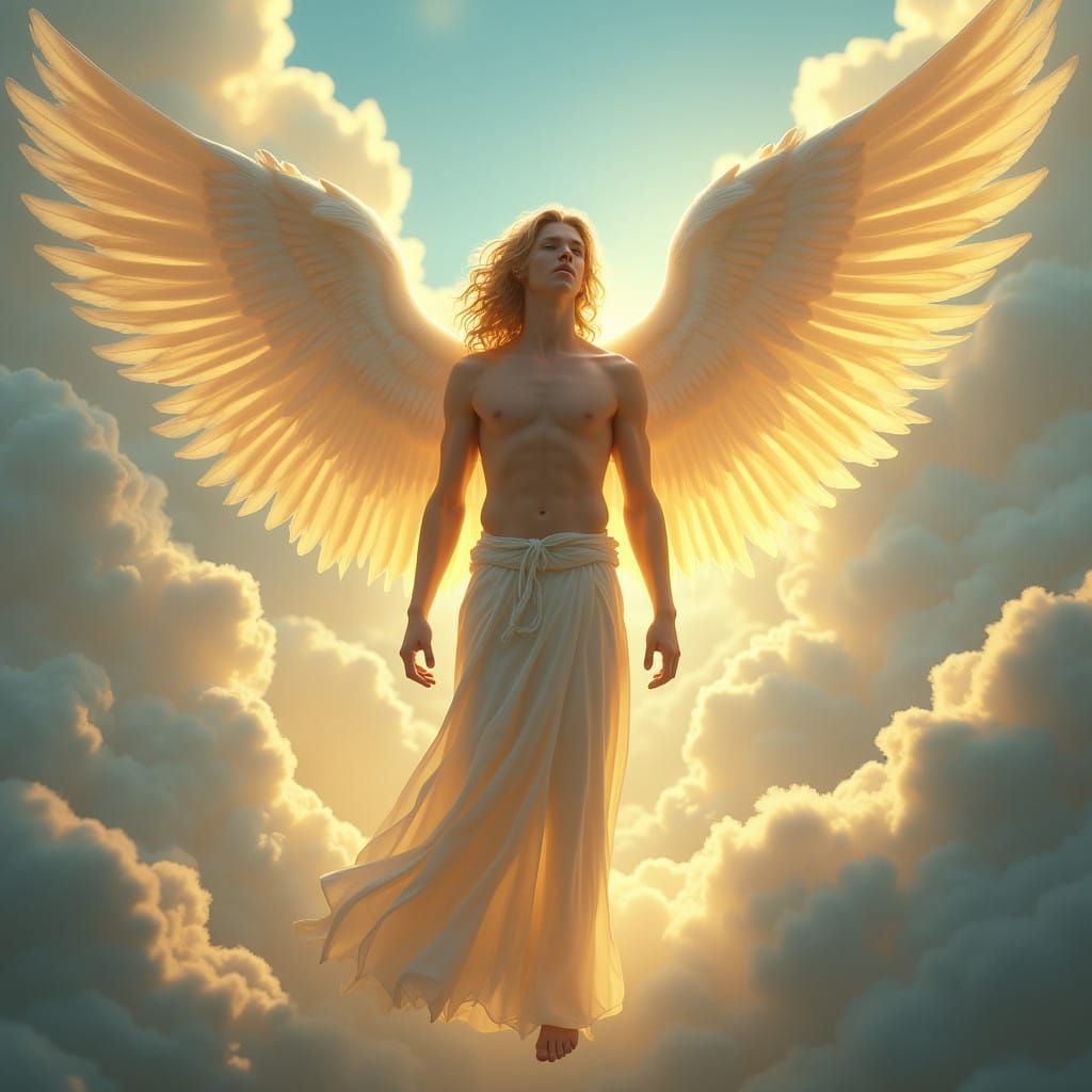 Androgynous Angel Radiates Ethereal Glow