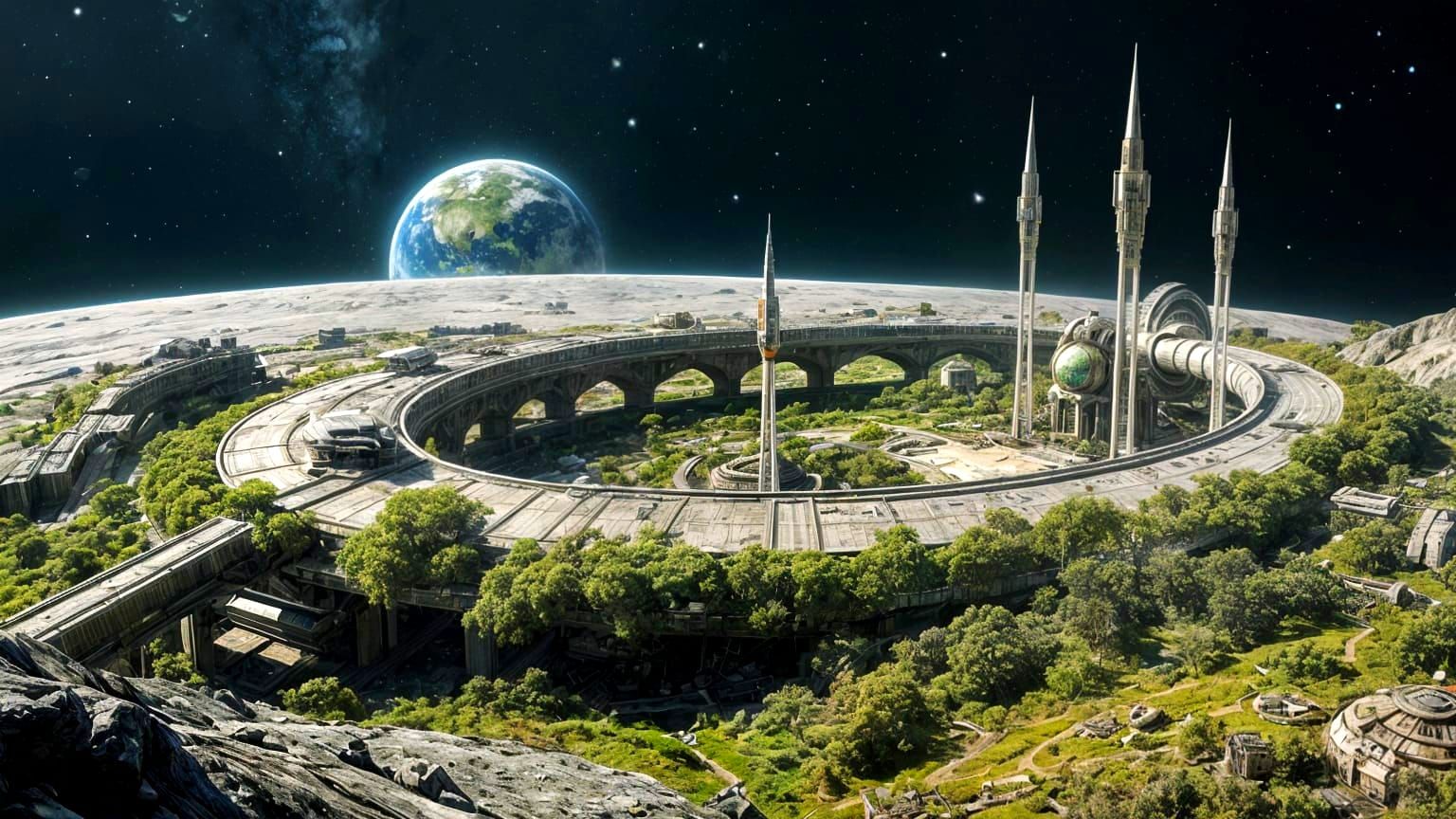Solarpunk Utopia on a Habitable Moon