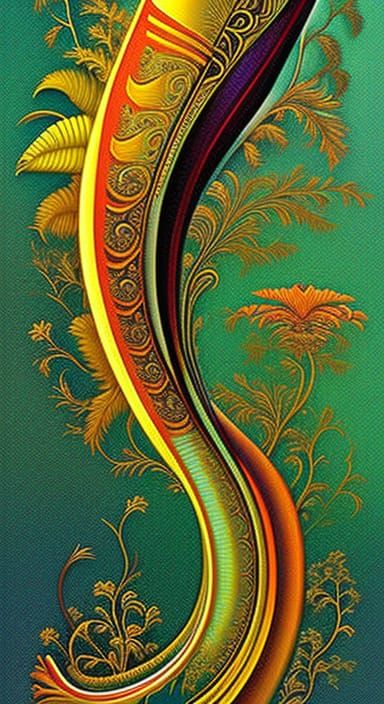 Brain Network in Warped Perspective: Digital Art