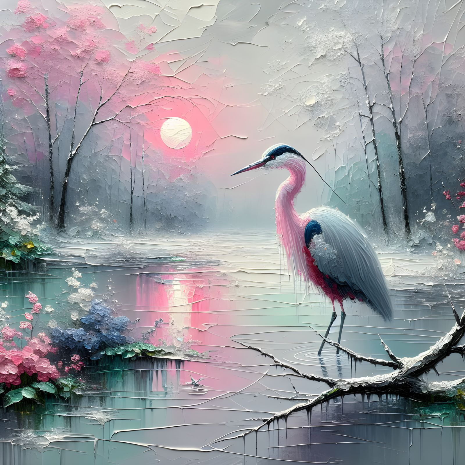 Pink heron