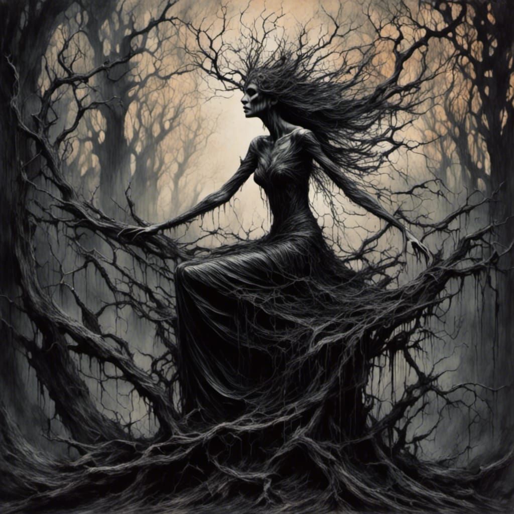 Dark Marble Fairy in Eerie Underworld Realm