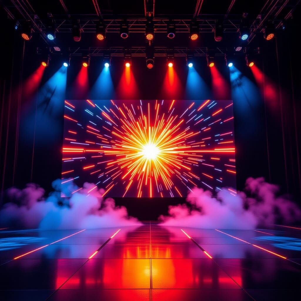 Retro Pixelated LED Wall Concert Stage Lighting
