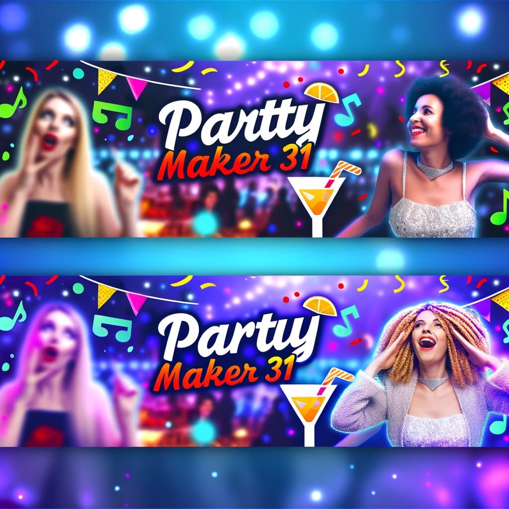 PartyMaker 31 Twitch Banner with Festive Vibes