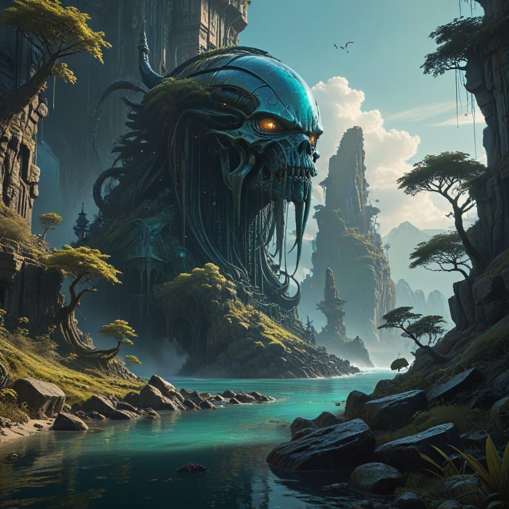 Vibrant Turquoise Waters in Cinematic Volumetric Lighting