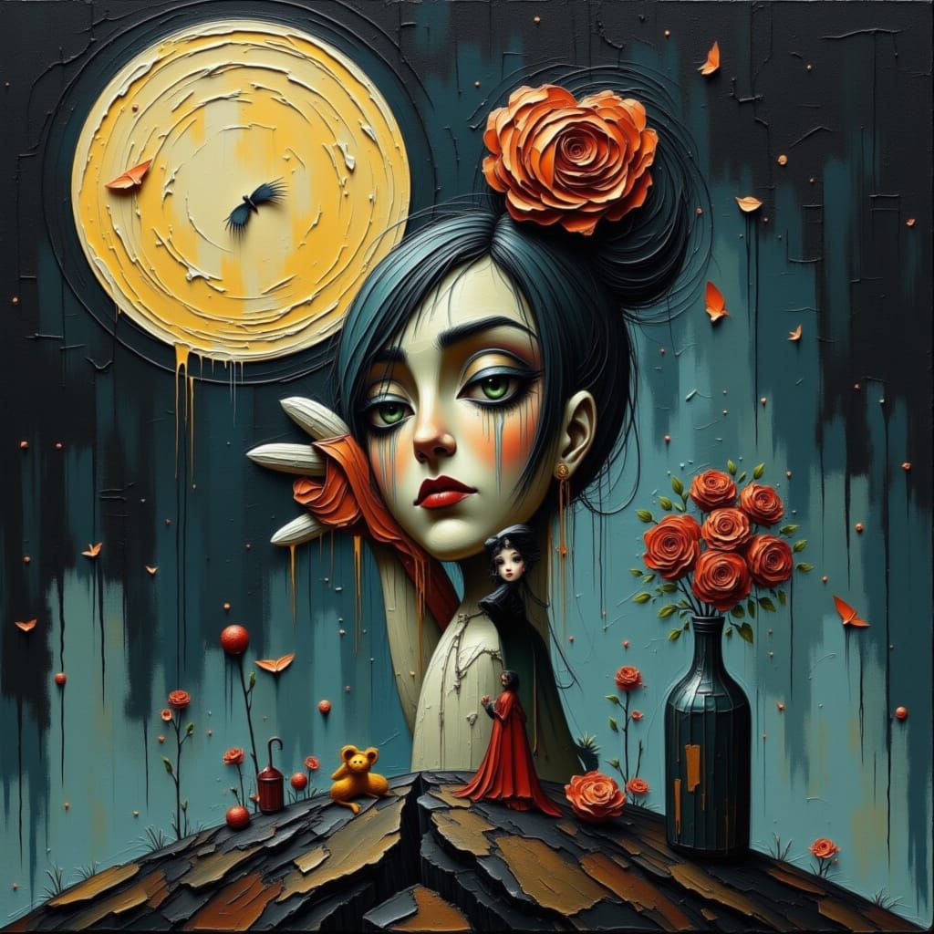 Ethereal Figure with Flux Wings