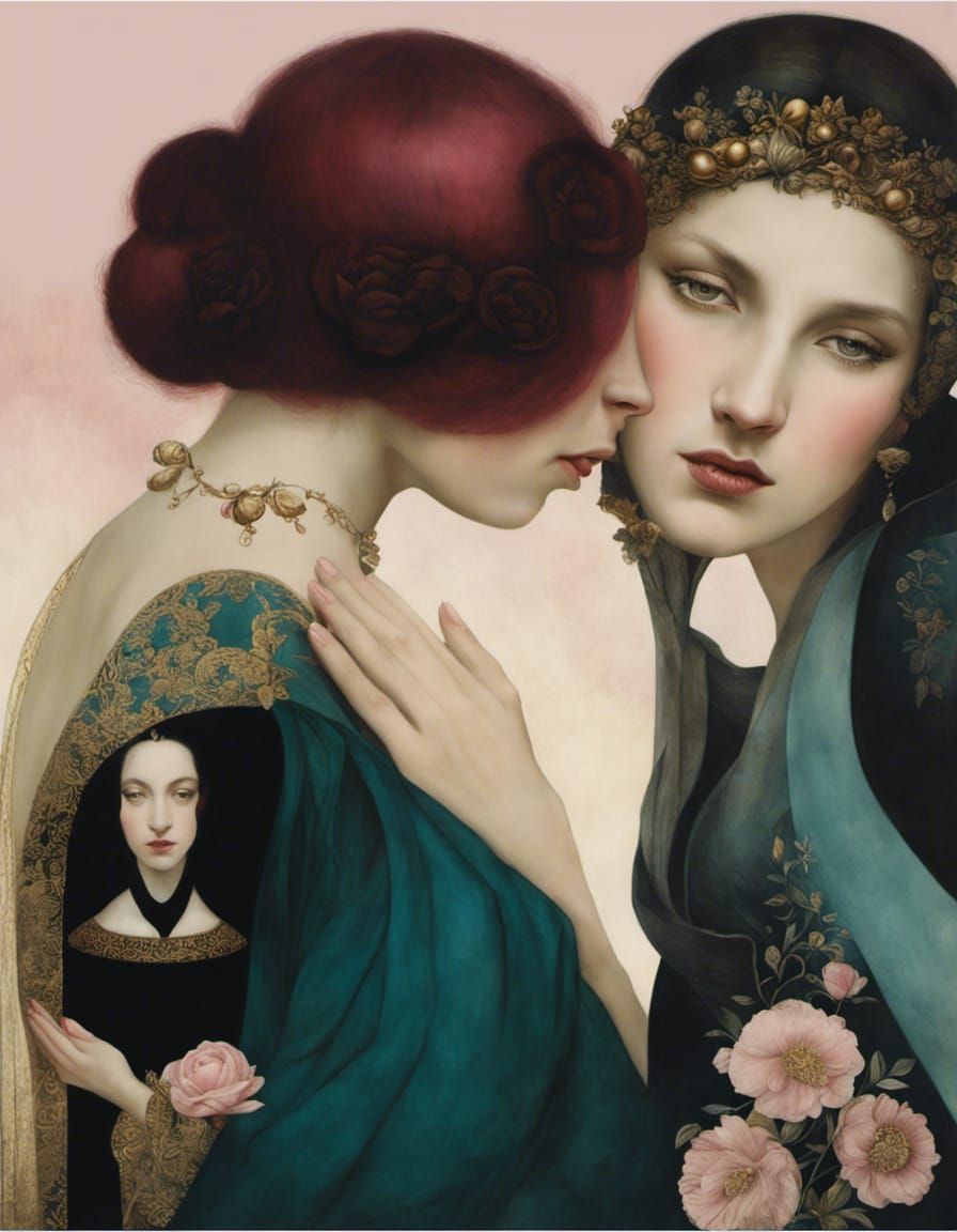 Friends Portrait in Delicate Surrealism Style