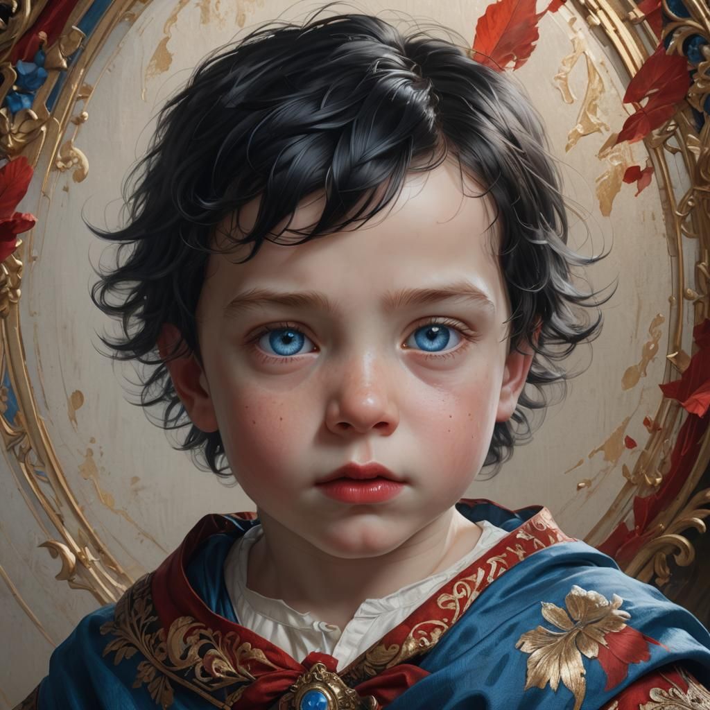 Baby Boy Portrait in 16th Century Style