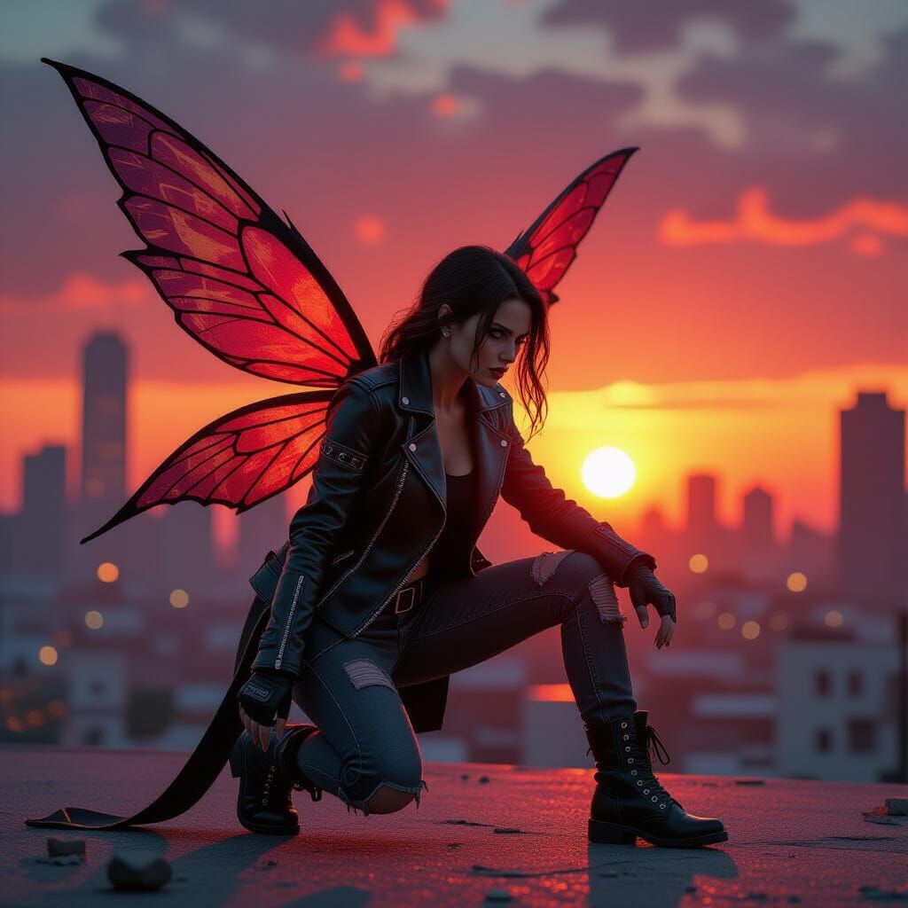 Matrix Fairy Ready to Fight in Night City