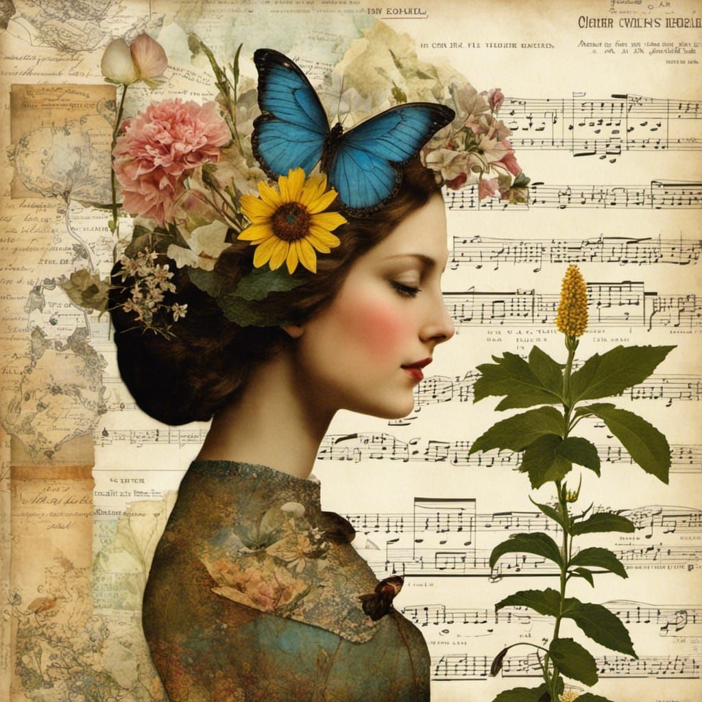 Wildflower Collage Inspired by Catrin Welz-Stein