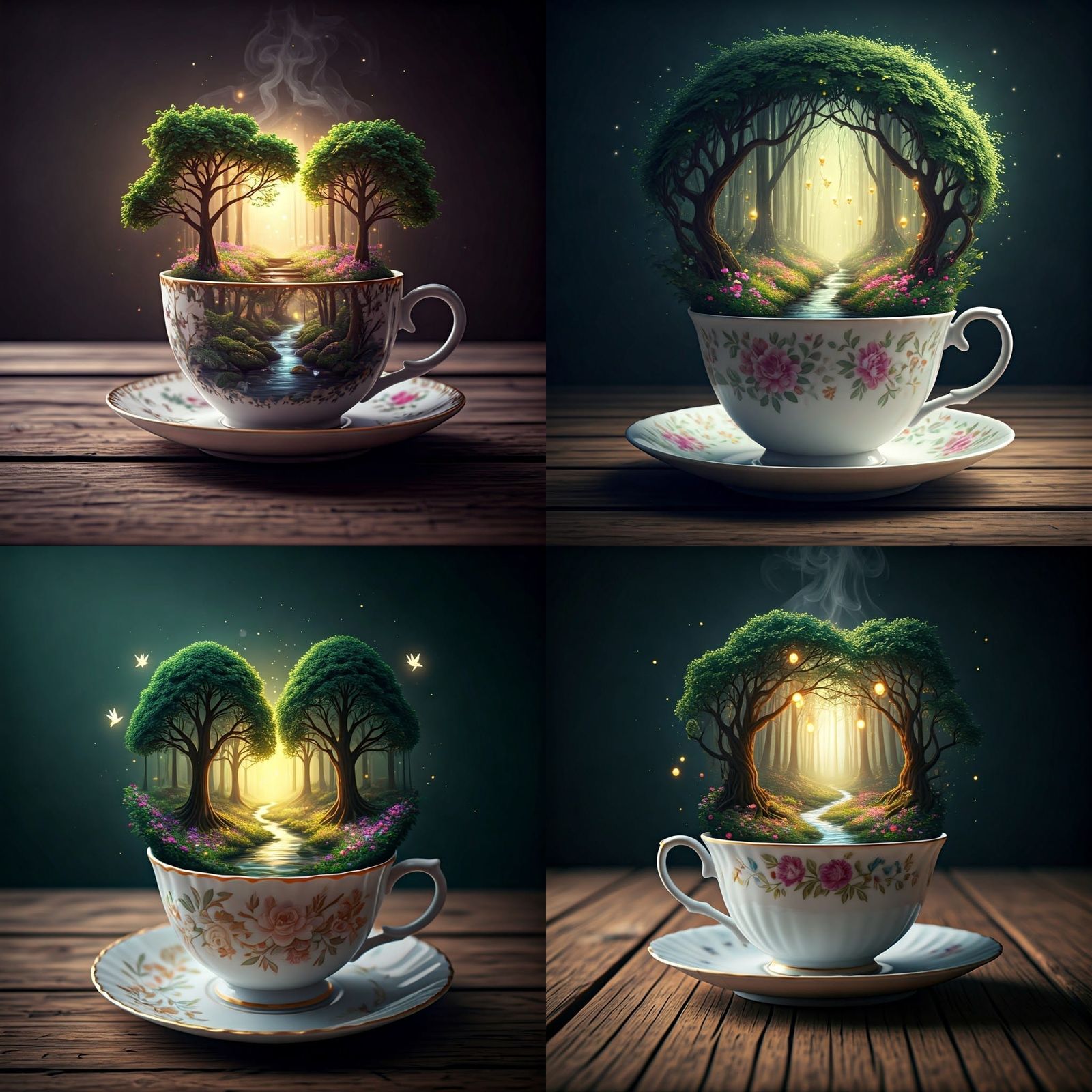 Enchanted Forest Teacup: A Miniature World
