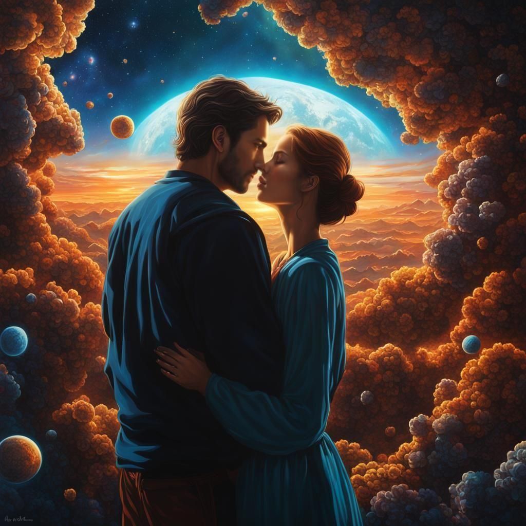 Love Transcends the Universe: Hyperrealistic Concept Art