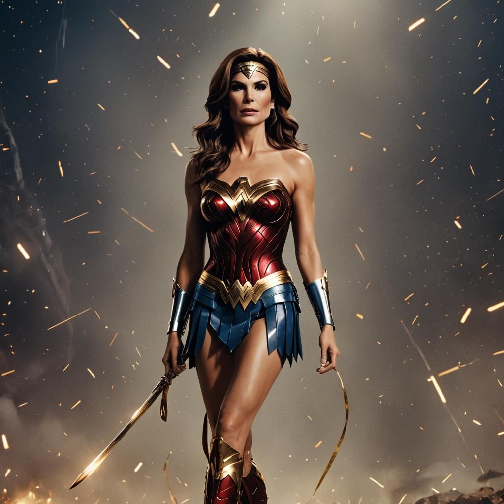 Wonder Woman Costume: Detailed Matte Painting