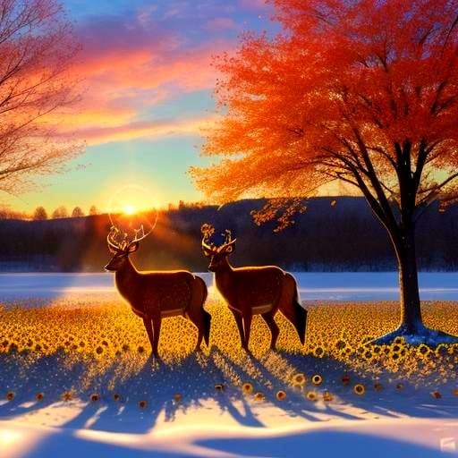 Four Seasons Double Exposure: Spring, Summer, Autumn, Winter