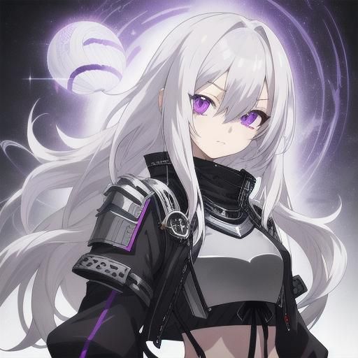 Anime Girl with Heterochromatic Eyes and Armor