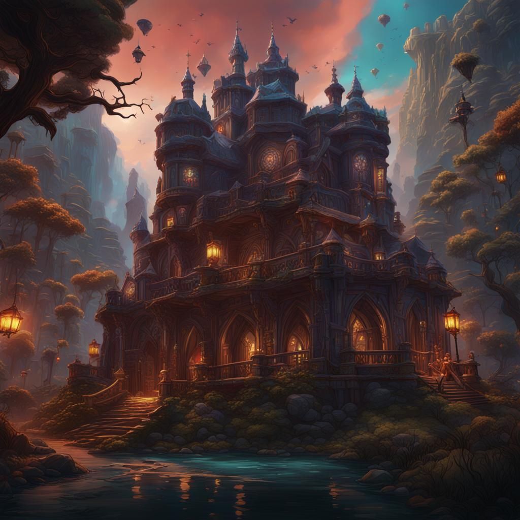 Fantastical Matte Painting in Deep Color