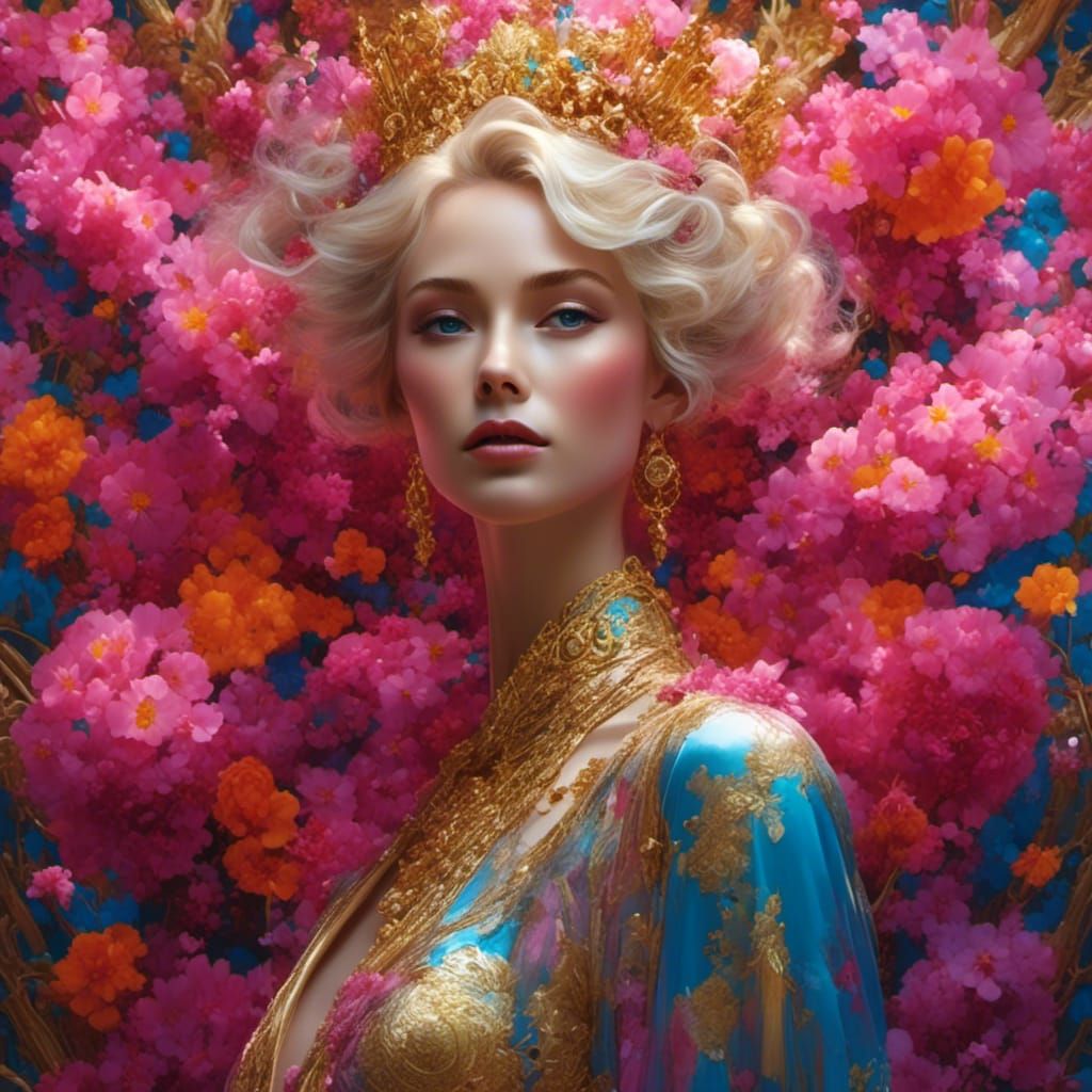 Woman in Artistic Illustration Inspired by Comic Art