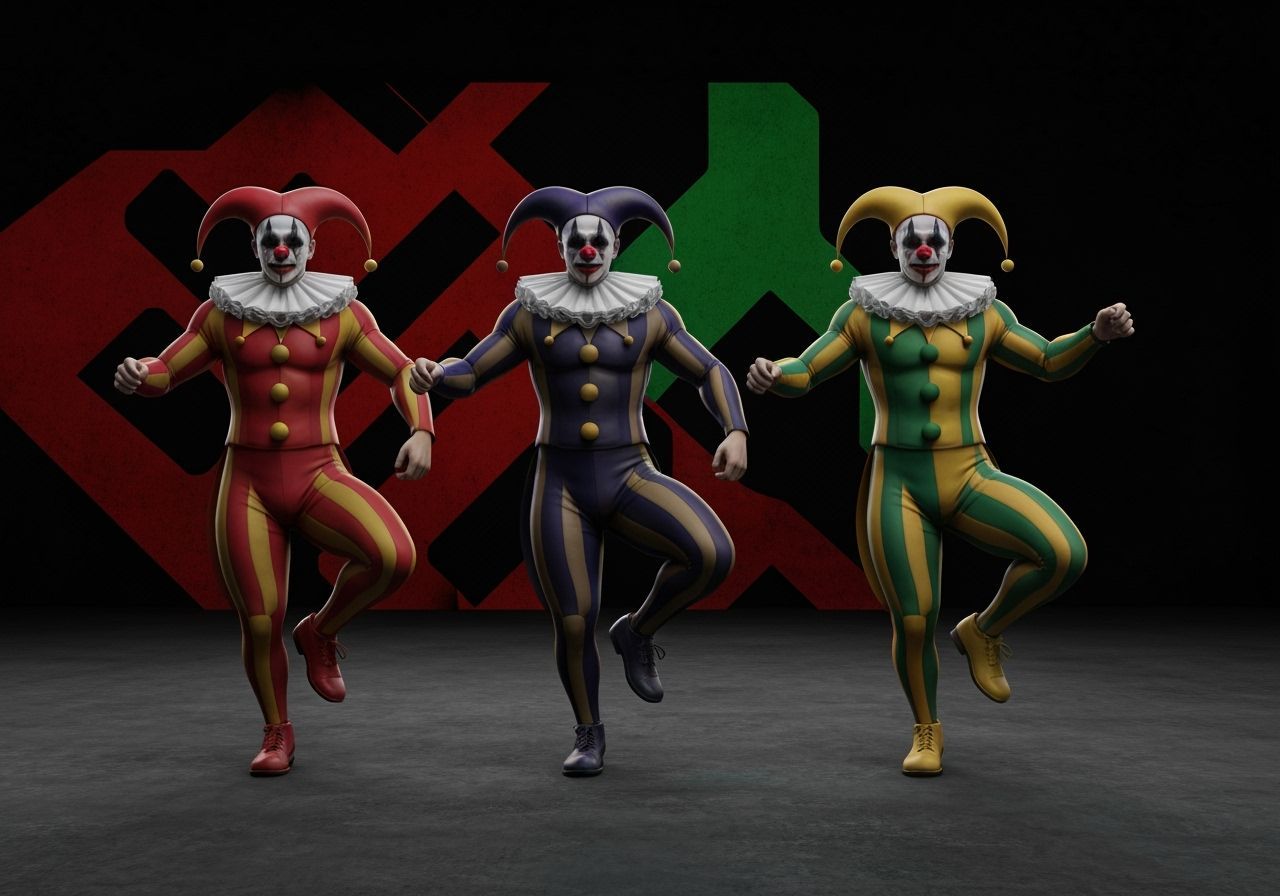 Gothic Jesters Hip-Hop Dance in a 3D CGI Video