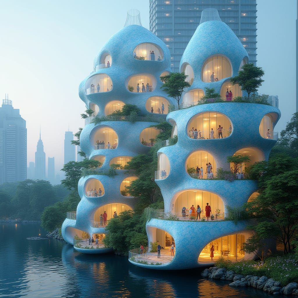 Petal-Shaped Skyscrapers Blend Nature and Technology