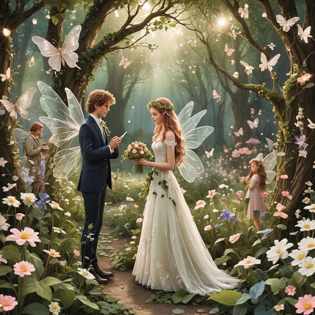 Enchanting Fairy Wedding Scene