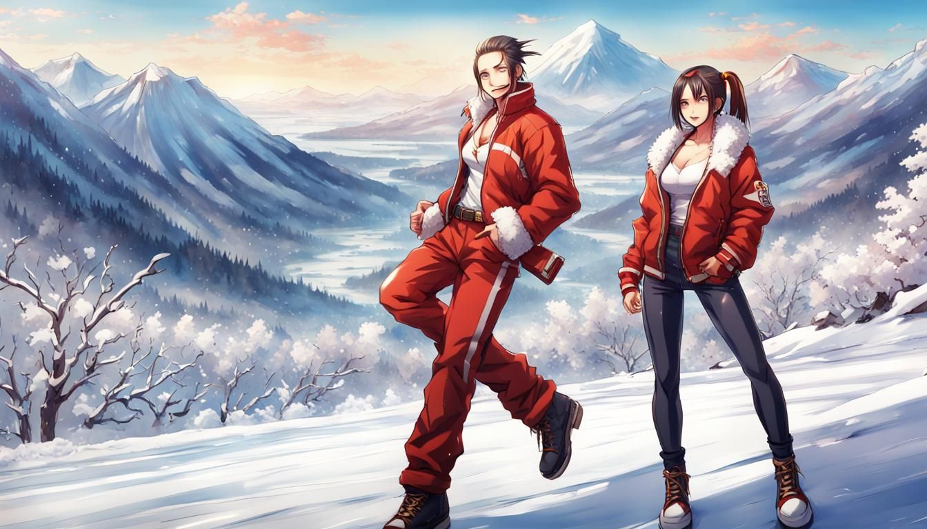 Mai Shiranui and Andy Bogard in Alaska