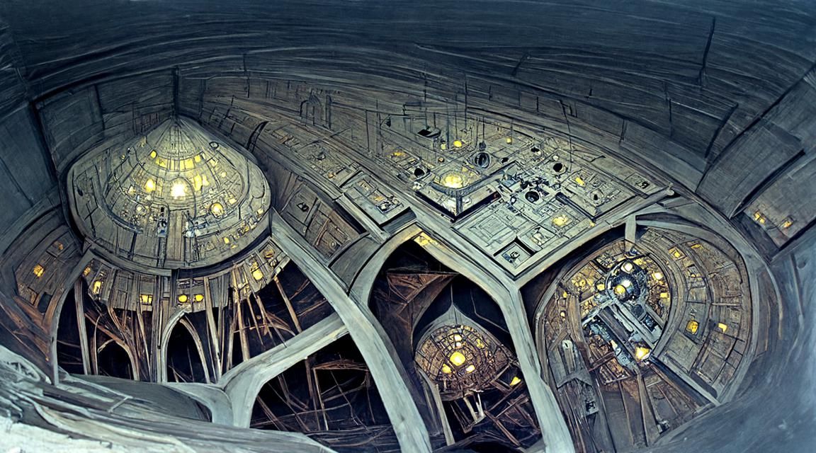 Abandoned Jedi Observatory Interior: Hyperrealistic Concept ...