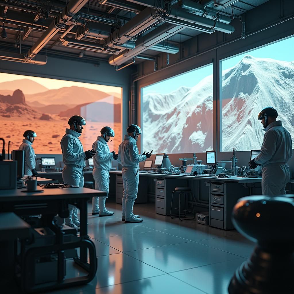 Terraforming Mars: Space Engineers in High-Tech Facility