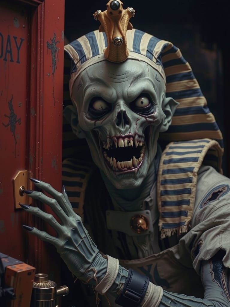 Terrifying Sleep Paralysis Demon in Gothic Horror Style