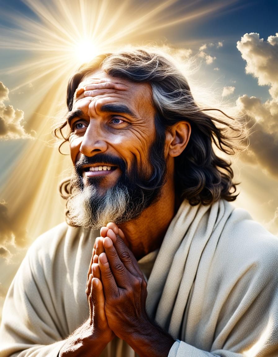 Jesus Heals a Leper in Divine Light