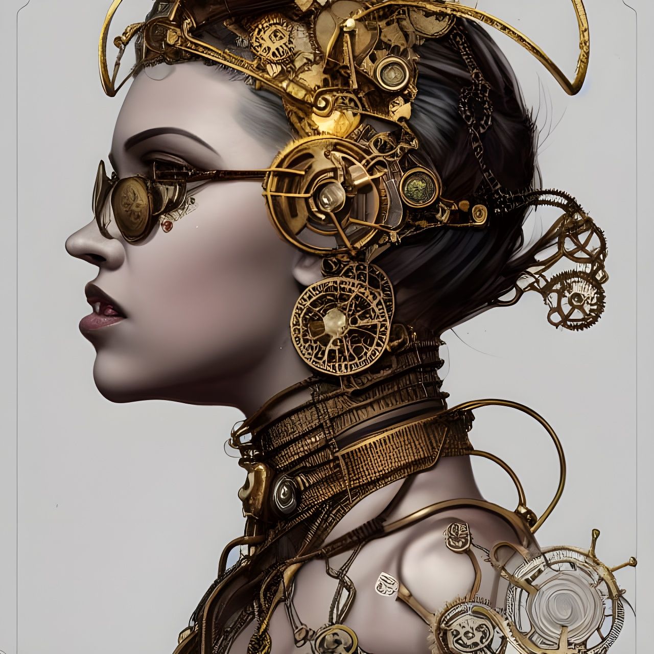 Steampunk Rapper in Filigree Metal Design