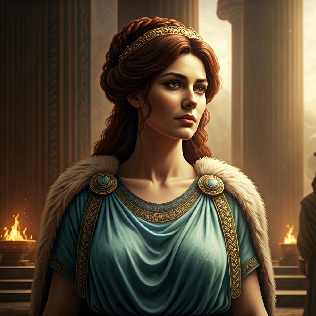 Etruscan Goddess of Childbirth in Ancient Palace