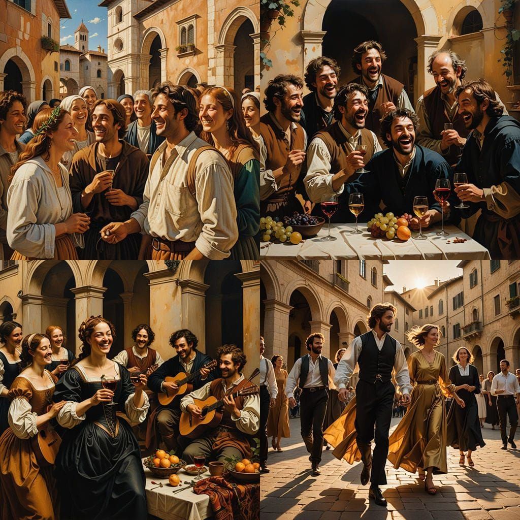 Young Saint Francis Celebrates in Assisi