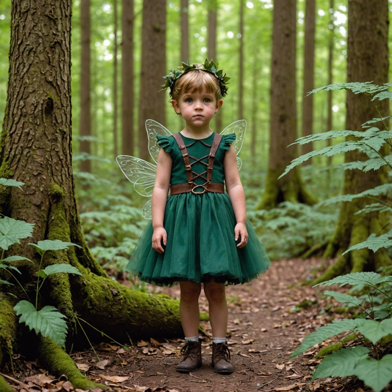 Enchanting Pixie in Woodland Scene
