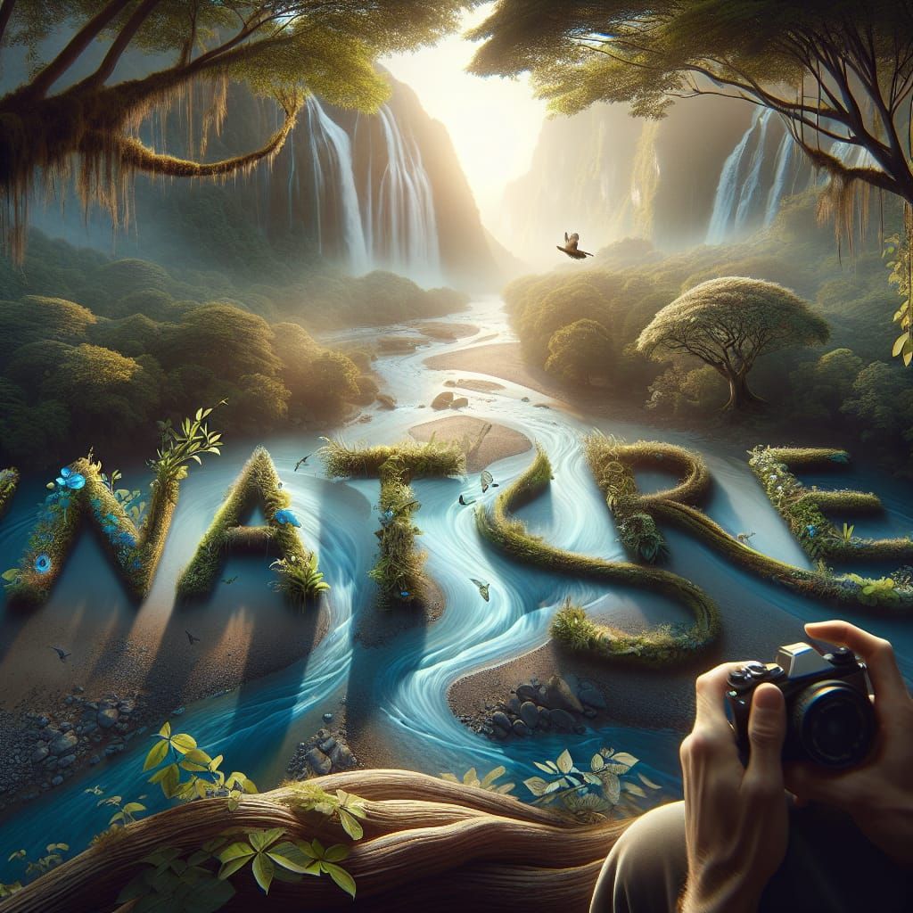 Dreamy Forest Typography: N A T U R E