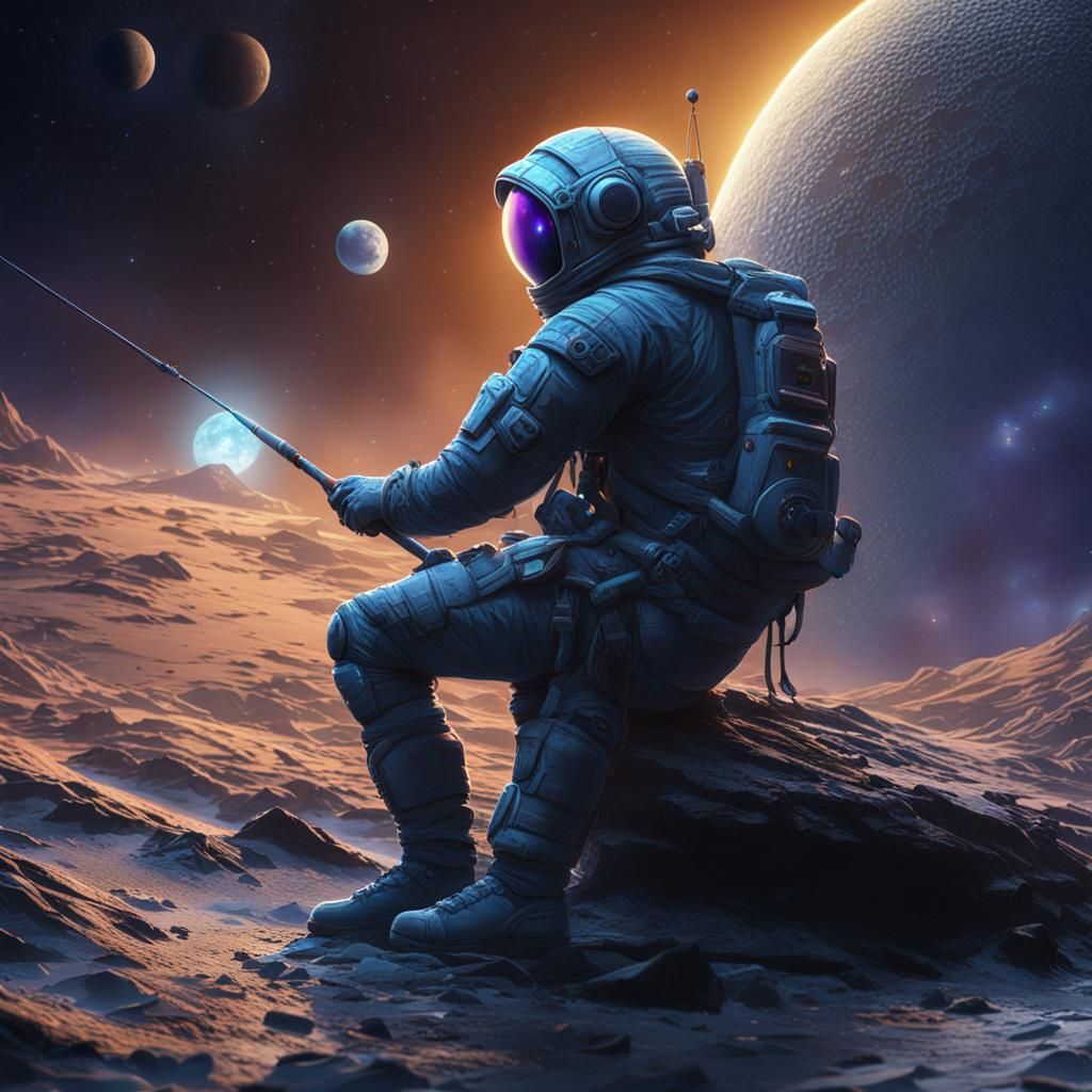 Alien Fishing for Galaxy Dust on the Moon