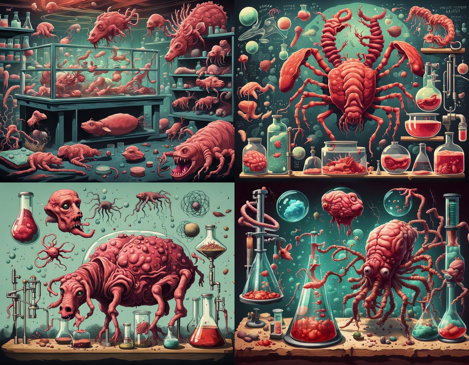 Horrific Hybrid Animals in Barbaric Science Lab