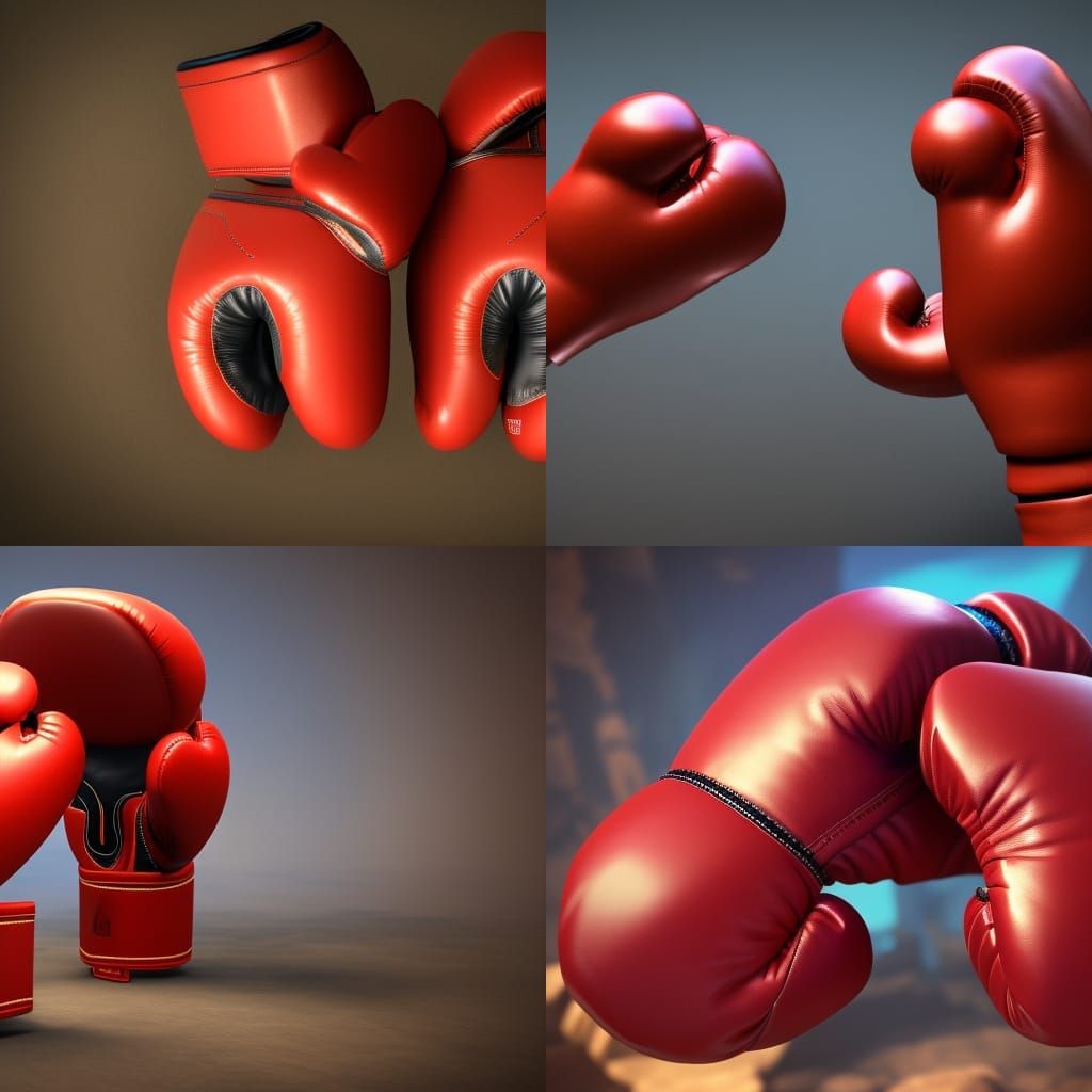Detailed Boxing Gloves Concept Art