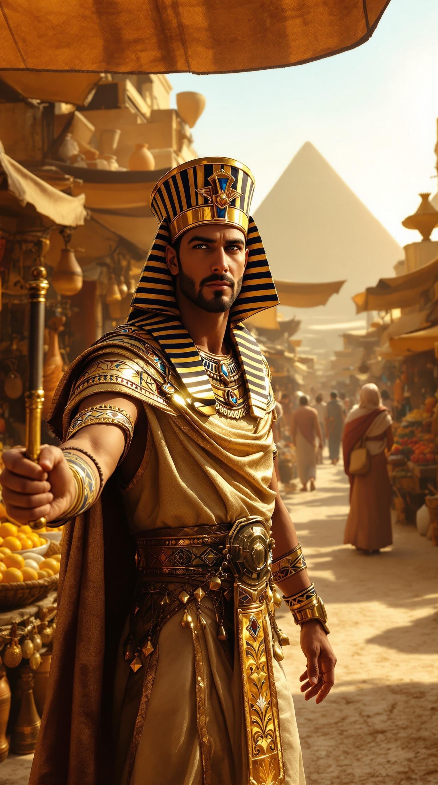 Pharaoh Selfie in Ancient Egypt Bazaar