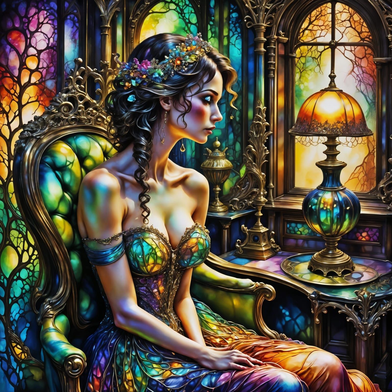 Whispers in the Dark: A Moody Fantasy Portrait