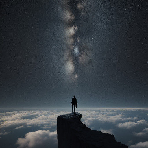 Beyond the Horizon in Surreal Landscape